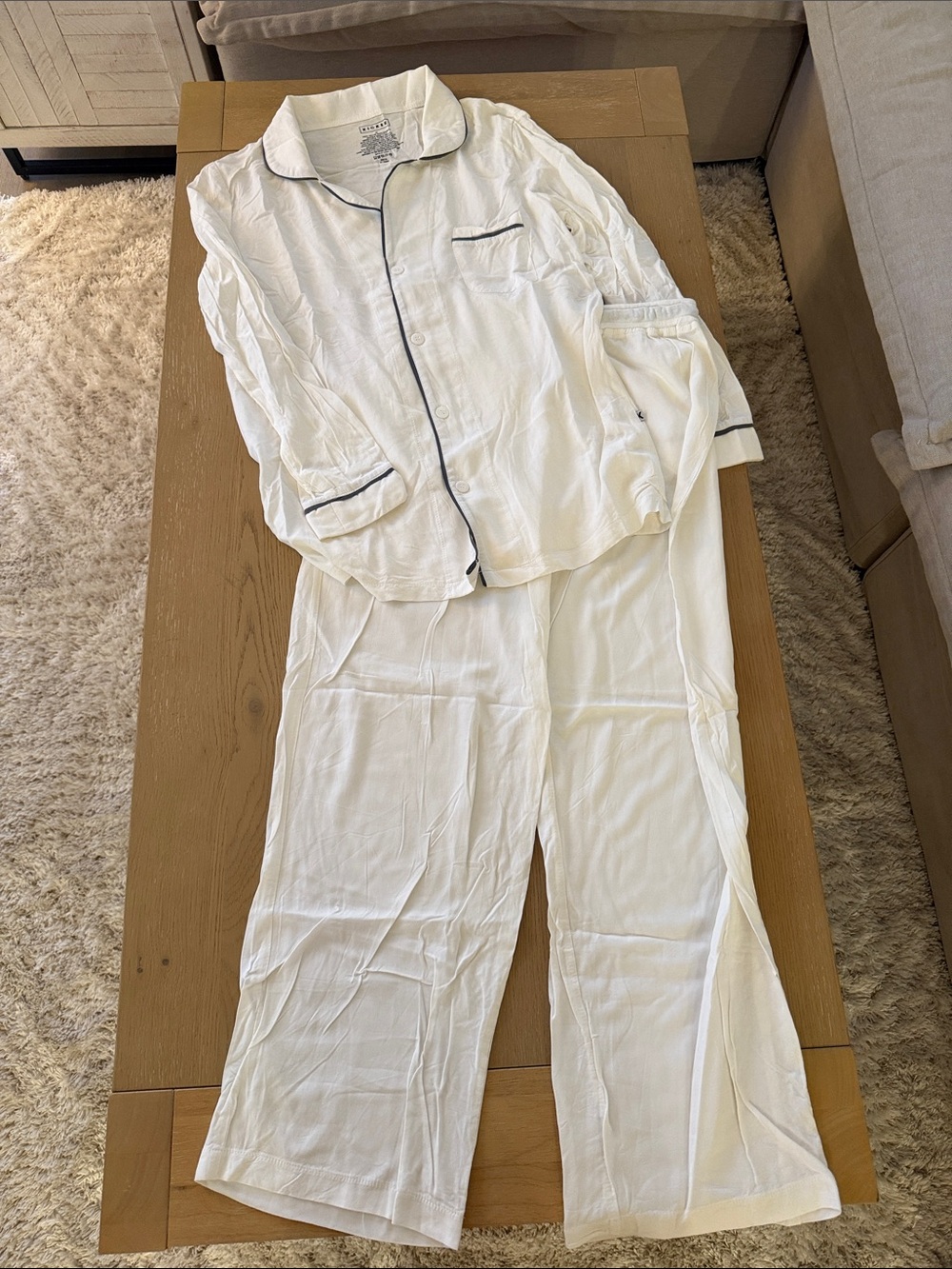 Kickee Pants brand Women's White Pajama Set